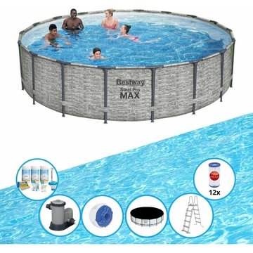 Bestway - Piscine Steel Pro MAX - Bundle de piscine - 549x122 cm - Offre