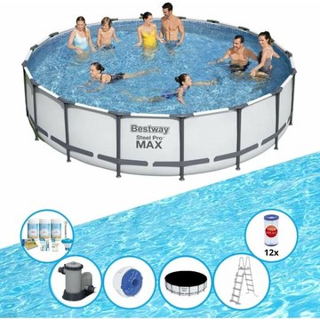 Bestway Piscine Steel Pro MAX - Ensemble de piscine - 549x122 cm - Prix compétitif, livraison rapide !