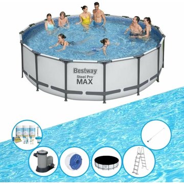 Bestway Piscine Steel Pro MAX - Ensemble de piscine - 488x122 cm - À OFFRIR