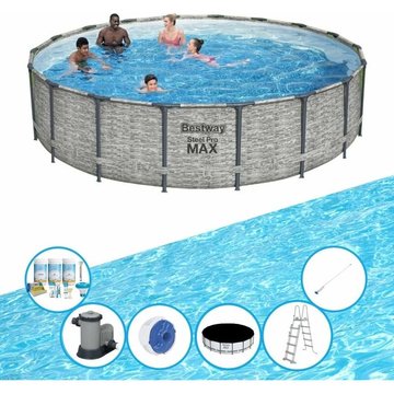 Bestway - Piscine Steel Pro MAX - Ensemble de piscine - 549x122 cm - OFFRE