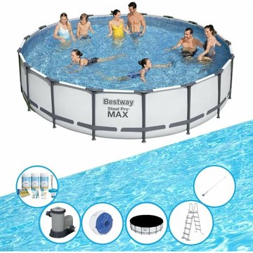 Bestway Piscine Steel Pro MAX - Ensemble de piscine - 549x122 cm - Prix compétitif, livraison rapide!