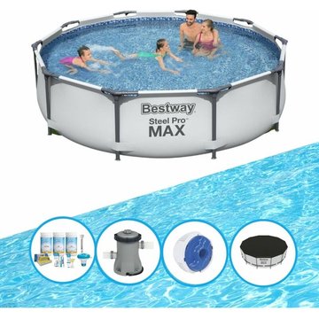 Bestway Piscine Steel Pro MAX - Forfait Piscine - 305x76 cm - Prix compétitif, livraison rapide!