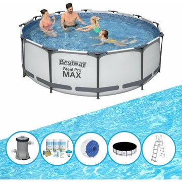 Bestway Piscine Steel Pro MAX - Forfait Piscine - 366x100 cm - OFFERT