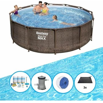 Bestway - Piscine Steel Pro MAX avec accessoires - 366x100 cm - Offrir