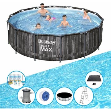 Bestway - Piscine Steel Pro MAX avec accessoires - 427x107 cm - Prix compétitif, livraison rapide!
