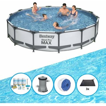 Bestway Piscine Steel Pro MAX avec accessoires - 427x84 cm - Prix compétitif, livraison rapide!
