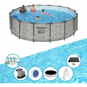 Bestway - Piscine Steel Pro MAX avec accessoires - 488x122 cm