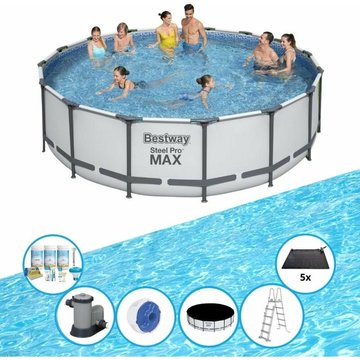 Bestway Piscine Steel Pro MAX - Plus d'accessoires - 488x122 cm