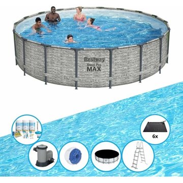 Bestway - Piscine Steel Pro MAX avec accessoires - 549x122 cm