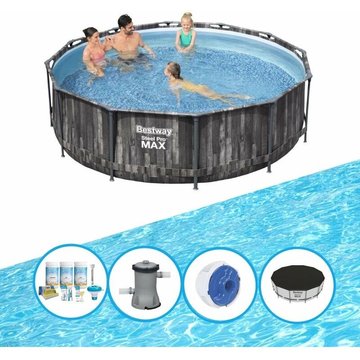Bestway - Piscine Steel Pro MAX - Ronde - Forfait Piscine - 366x100 cm - OFFRE