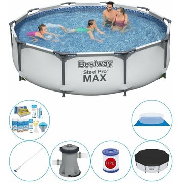 Bestway Steel Pro MAX Piscine Ronde 305x76 cm - Offre combinée de piscine