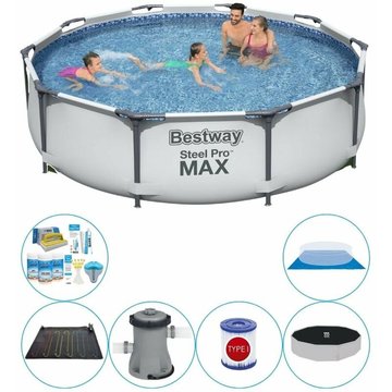 Bestway Steel Pro MAX Piscine Ronde 305x76 cm - Pack Confort Piscine - Prix compétitif, livraison rapide !