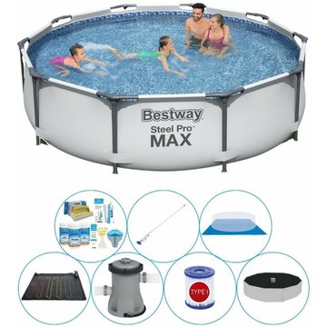 Bestway Steel Pro MAX Ronde Piscine 305x76 cm - Paquet tout en 1