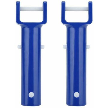 Betterlife pince de piscine 2 pièces bleu piscine V forme pince brosse tête poignée remplacement piscine accessoires Durable
