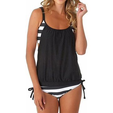 Bikini WAHAISON Femme 2 Pièces Sexy Tankinis Dos Nu Sport Piscine Maillot de Bain Taille Haute Licou Imprimé Swimwear