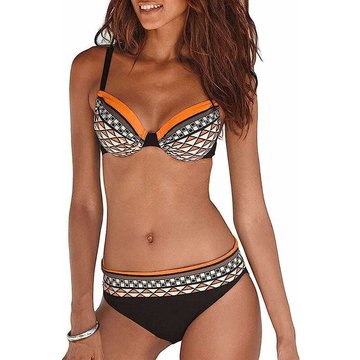 Bikini Femme WAHAISON 2 Pièces Sexy Tankinis Dos Nu Sport Piscine Maillot de Bain Taille Haute Licou Imprimé Swimwear