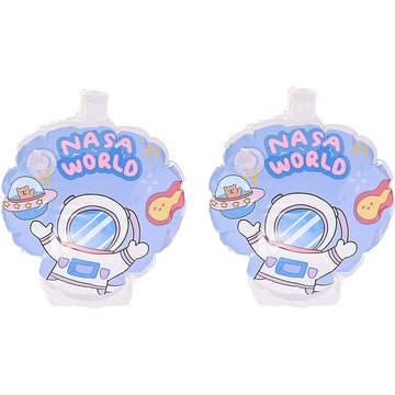 2pcs Bras Enfant Flottant Manches Gonflables Blue Dream pour Enfants Swimming Bras Anneau Cartoon Flotteur Brassards Piscine Jouets pour Les Enfants (astronaute)