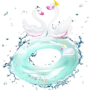 Anneau de Natation pour Enfant Blue Dream, Anneau de Natation Gonflable Piscine, Anneau de Natation Flottante avec Paillettes, Jouets