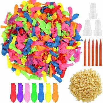 Bombe à Eau Ballon HANBING, Ballons de Bombes d'eau, Ballon d'eau, Jeu de Bombes à Eau avec Connecteur pour Piscine, 1000 PCS