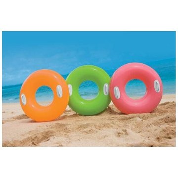 Bouée de sauvetage gonflable en forme de beignet Intex 59258 avec poignées pour piscine de mer 76 cm enfant