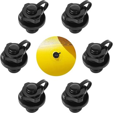Bearsu - Bouchon Gonflable pour Kayak, 6Pcs Gonflable Air Valve Remplacement pour Canoë Radeau en Caoutchouc, Valve de Bateau Gonflable pour