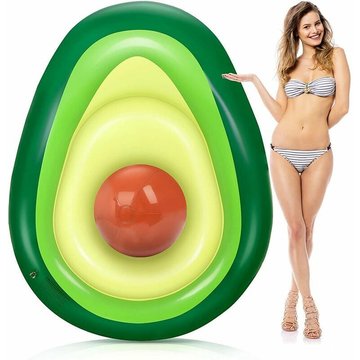Bouée Avocat Gonflable Géant SONIATKIA, Bouée Gonflable Piscine avec Balle Amusante, Jouets de Fête de Flotteur de Plage pour Enfants et Adultes - 63×48×10