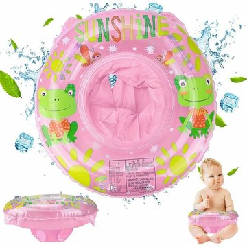 Bouée Bébé TUMALAGIA, Bouée Enfant, Bébé Siège de Piscine, Bague de Natation Flottante, Jouets aquatiques pour la plage ou la piscine (Rose Grenouille)