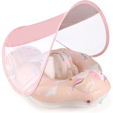 Bearsu - Bouée Bébé, bouee pour Bebe, Bébé Siège De Piscine avec auvent Amovible de Bouee Bebe, bouée Gonflable pour Enfants Anneau de Natation,