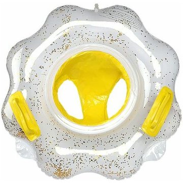 Bouée de Natation Gonflable pour Enfants de 2-4 Ans Siège de Piscine avec Les Poignées Anneau de Natation en Forme de Fleur