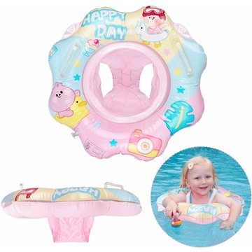 Bouée de Natation pour Enfants avec Coussin, Bague de base éponge colorée d'été