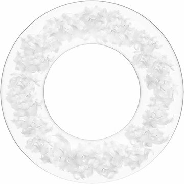 Bouée de natation ronde KINARITO en forme de plume transparente gonflable pour piscine, bouée de sauvetage en PVC épais, enfants et adultes, décoration de fête, 60cm