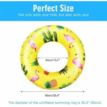 Bouée de Piscine Gonflable SONIATKIA, Anneau de Bain en Forme de Flamant Rose, Flotteur Gonflable pour Piscine Summer Beach Pool Party Jouet avec Pièces de Rechange
