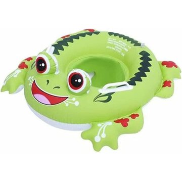 TUMALAGIA - Bouée de piscine gonflable pour bébé, anneau de natation, bouée enfant fille et garçon, grenouille avec filet, siège bébé assis