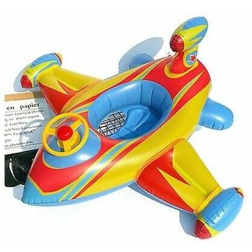 Bouée de sauvetage aquatique AYYQH pour piscine - avion bleu jaune (560g)