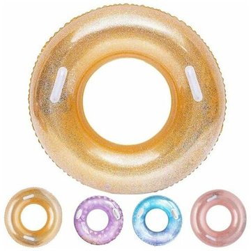 Bouée Gonflabl, Anneau de Natation Gonflable pour Adulte, Anneau de Natation à Paillettes, Anneau de Natation Flottant, Anneau de Natation Rond