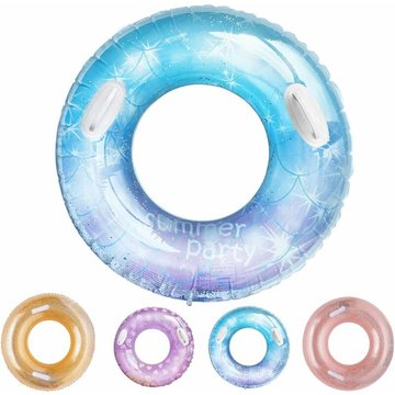 Bouée Gonflable WAHAISON, Anneau de Natation Gonflable pour Piscine Adulte, Anneau de Natation à Paillettes, Anneau de Natation Flottant, Anneau de Natation Rond