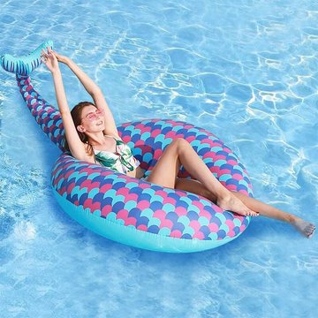 Bouée Gonflable, Flottante Anneau Piscine de Sirène Grande Rangée Flottante d'eau Gonflable Lit Flottant d'amusement de l'eau pour Adultes Bouée de