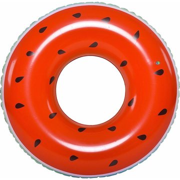 Bouée Gonflable Géante WAHAISON - Anneau Pastèque Piscine - 115 cm x 115 cm x 30 cm - Rouge