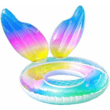 Bouée Gonflable GU.B/bon Paillette Anneau de Natation, Bouée de Piscine, Flotteur de Piscine pour Enfants et Adulte, Bouée Transparente Paillettes,