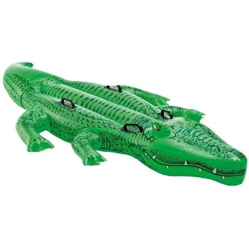 Bouée grand crocodile WAHAISON à chevaucher pour piscine (203x114cm)