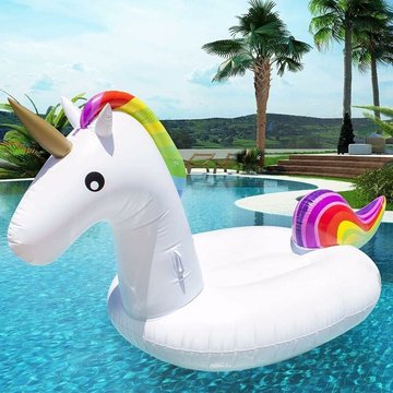 Bouée Licorne WAHAISON, bouée gonflable pour piscine, 200x100x90cm, géante pour adultes et enfants, jouet et chaise de récréation