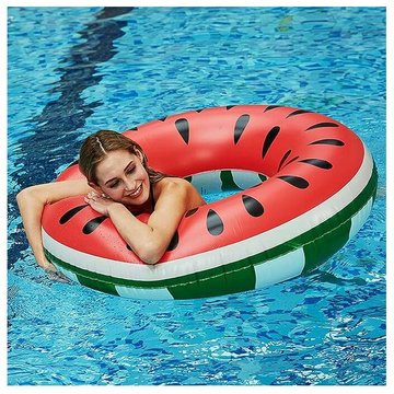 LEISEI - Bouée Pastèque, Anneau de Natation Bouée d'été Eau Jouet Gonflable pour Piscine