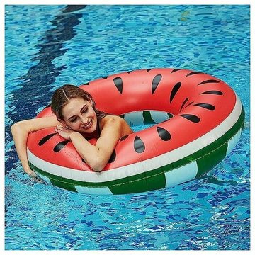 Bouée Pastèque TUMALAGIA, Anneau de Natation, Bouée d'Été, Jouet Gonflable pour Piscine