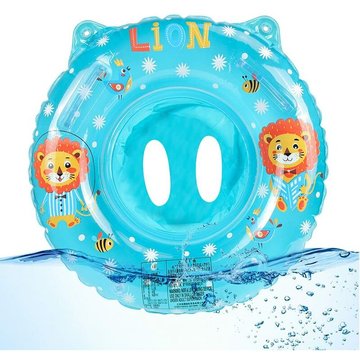 Bouée Piscine, Siège De Piscine, Bleu Cartoon Lion Anneaux de Natation Flotteur Piscine Bouée Gonflable Natation Bébé Jouets de Piscine Cadeau (Lion