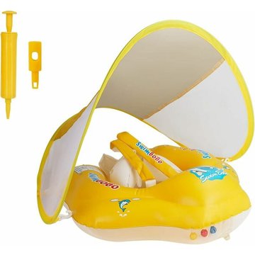 Bouée HANBING pour bébé, siège de piscine avec auvent amovible, anneau de natation gonflable pour piscine