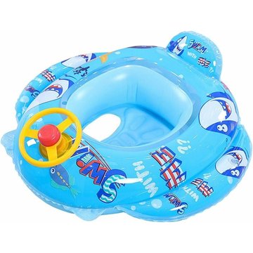 Bouée Siège Bain Bébé Flotteur Voiture Cartoon Gonflable Bouée Anneau de Natation Piscine WAHAISON Haute Qualité pour Enfant 2-10 Ans (Requin)
