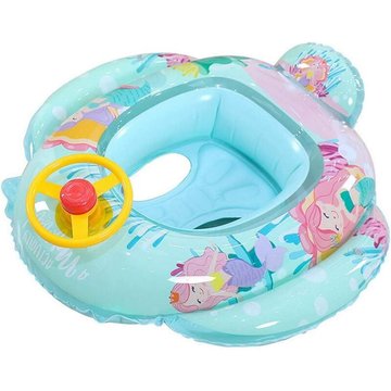 Bouée Siège Bain Bébé Flotteur Voiture Cartoon Gonflable Bouée Anneau De Natation Piscine Haute Qualité pour Enfant 2-10 Ans (Sirène)