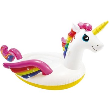 Intex Piscine - Bouée gonflable Licorne 287x193x165 cm - Île en forme de Licorne 57281