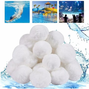 Tanabata - Boule pour Pompe Piscine,350g Balles Filtrantes Réutilisables, Filtre pour Piscine Alternative pour 12.5kg de Sable filtrant,Verre
