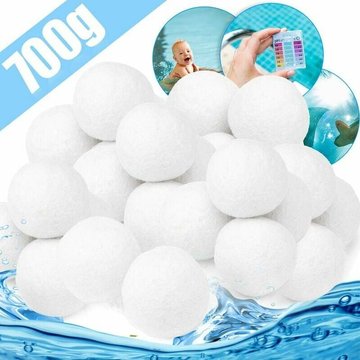 Boules de Filtre ECHOO pour Piscine 700g, Balles Filtrantes Média Filtre à Fibres, pour Filtres à Sable et Filtrage de l'eau
